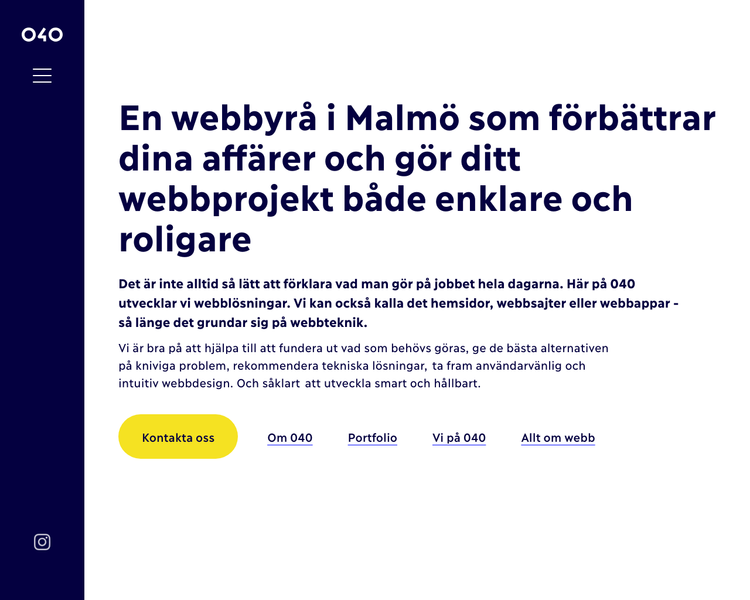 Webbyråer i Malmö bild på hemsidan.