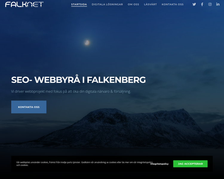 Webbyråer i Falkenberg bild på hemsidan.