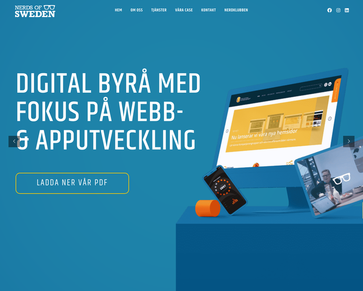 Webbyråer i Helsingborg bild på hemsidan.