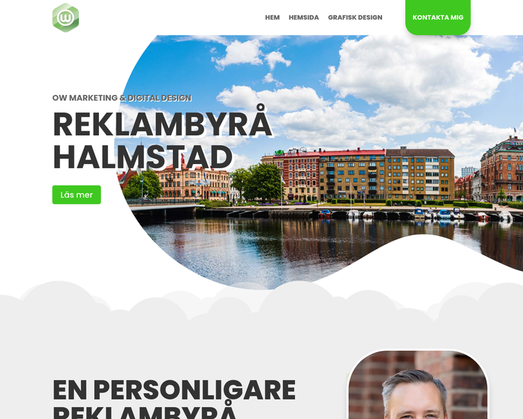 Webbyråer i Halmstad bild på hemsidan.